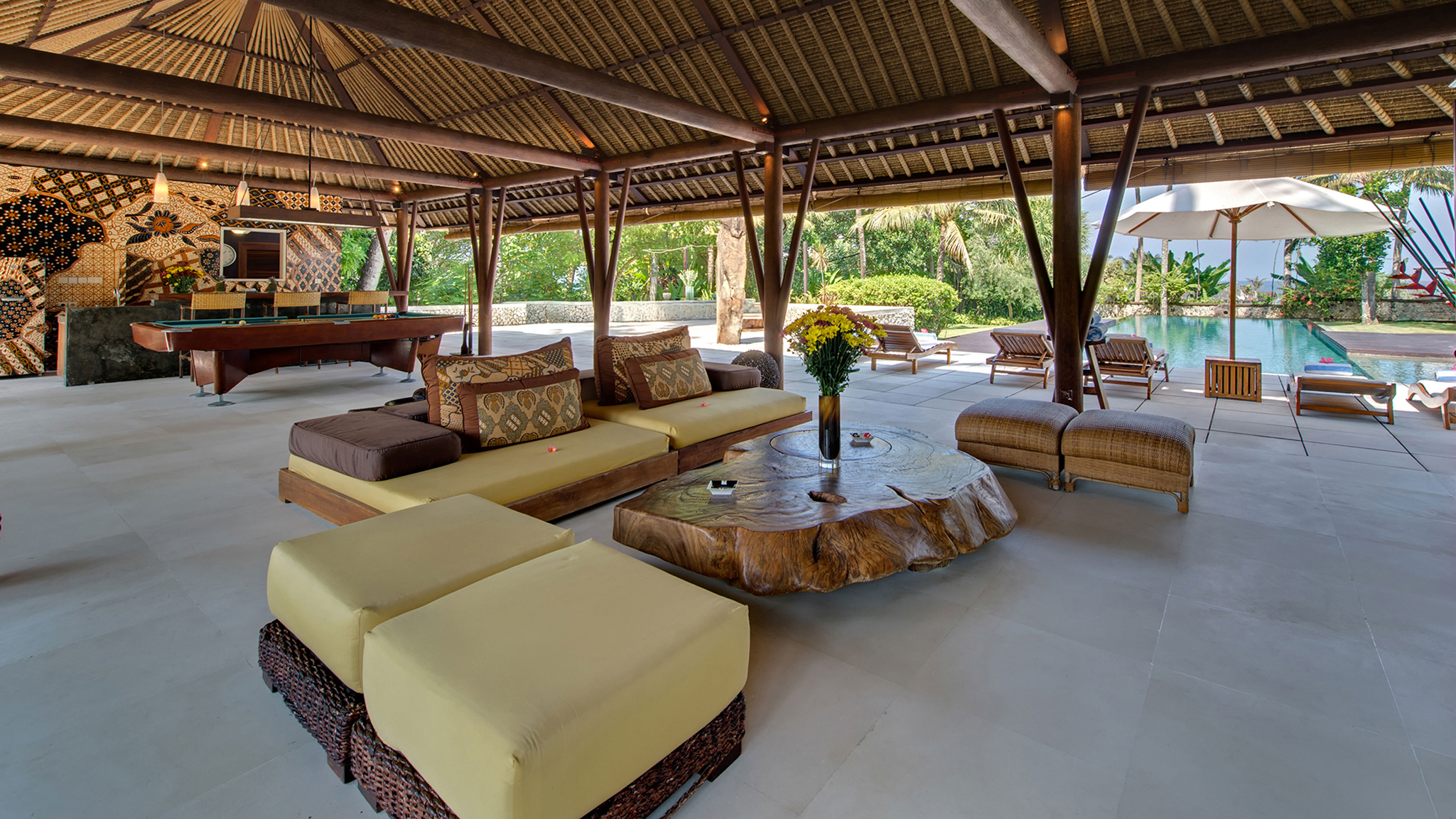 Samadhana - Entertainment pavilion living area Samadhana - Entertainment pavilion living area